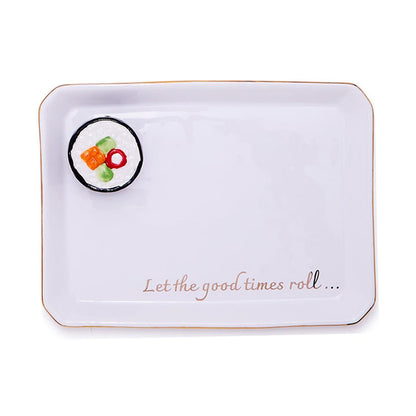 Sushi Icon Trinket Tray with Saying in Gift Box