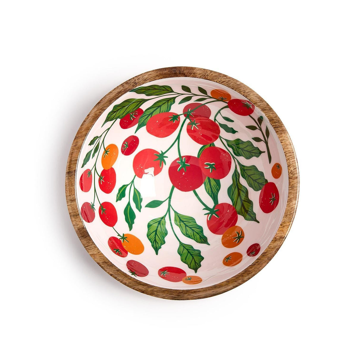 Garden Harvest Hand-Crafted Wood Bowl, Set of 2