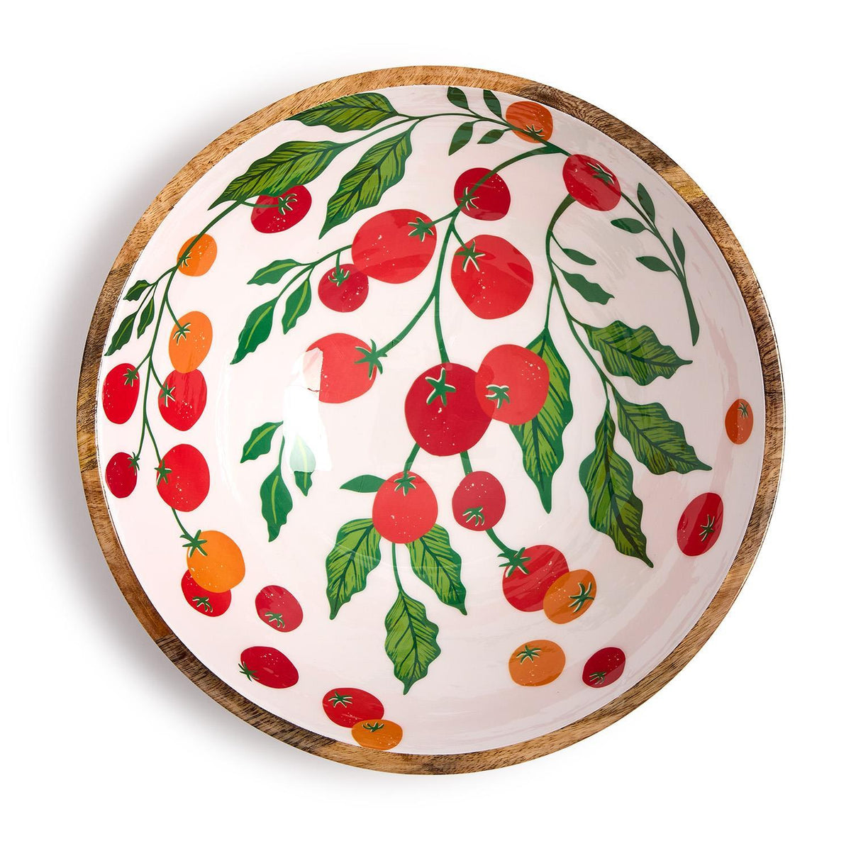 Garden Harvest Hand-Crafted Wood Bowl, Set of 2