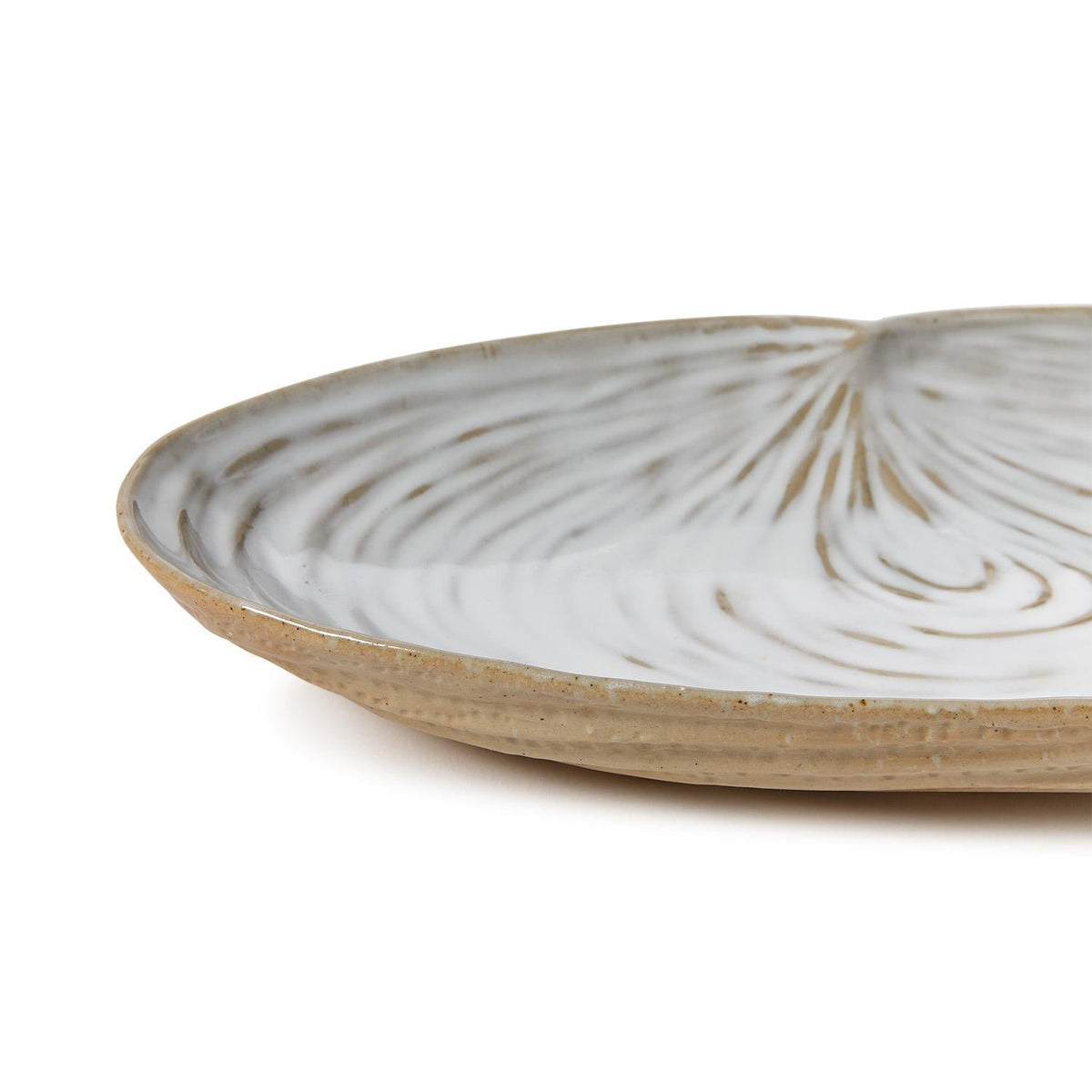 Artisanal Reactive Glaze Shell Tidbit Dish, Set of 2