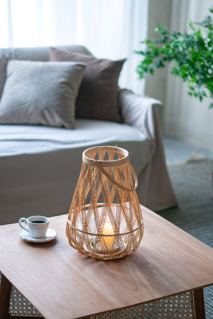 Sienna Bamboo Lantern with Rope Handle