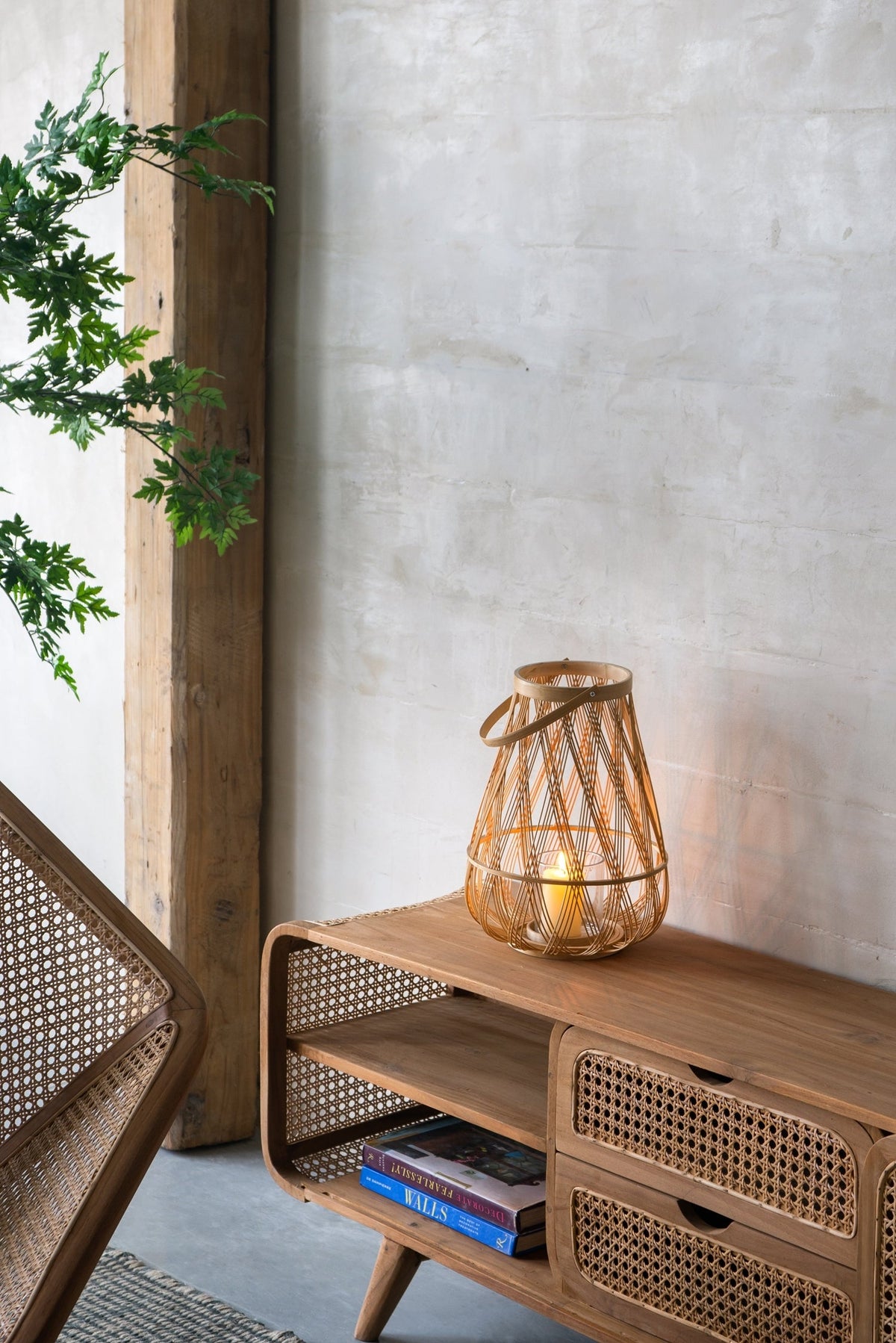 Sienna Bamboo Lantern with Rope Handle