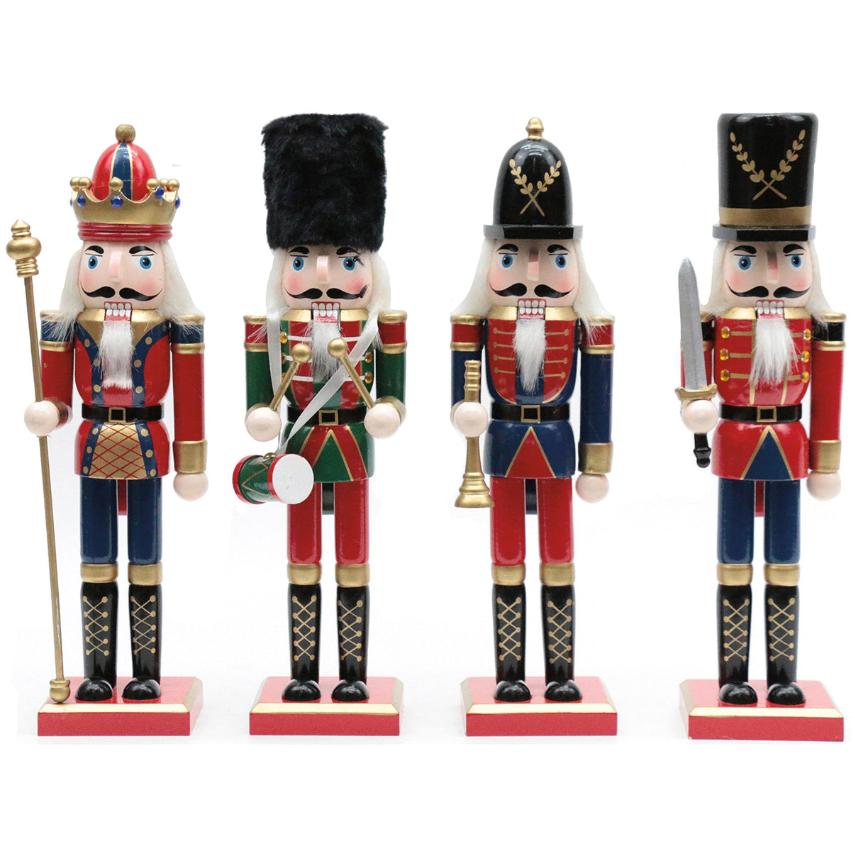 King and Guard Nutcrackers, Set of 4