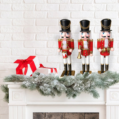 Red Marching Band Nutcrackers, Set of 3